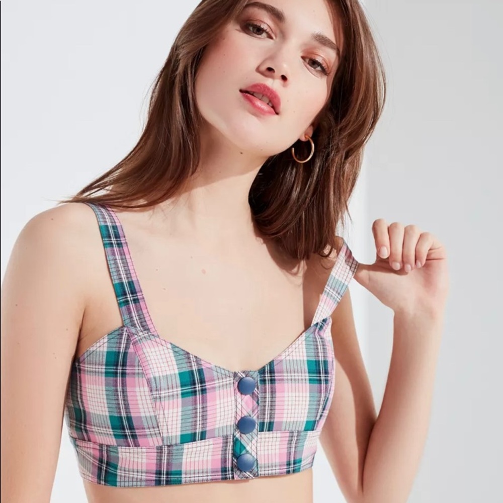 Urban Outfitters Priscilla Button-Down Cropped Top